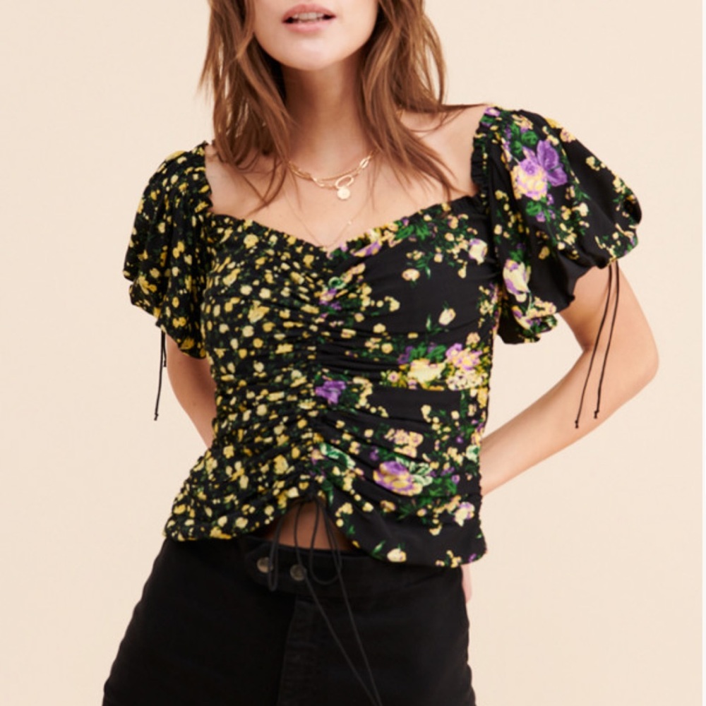 For Love and Lemons Eileen Puff Sleeve Blouse